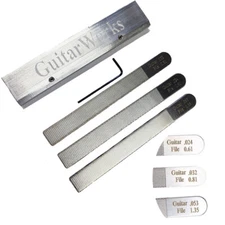 Guitar Nut Files and Fret Crowning Tool Set 3/4PCS Steel Luthier Repair Kit New