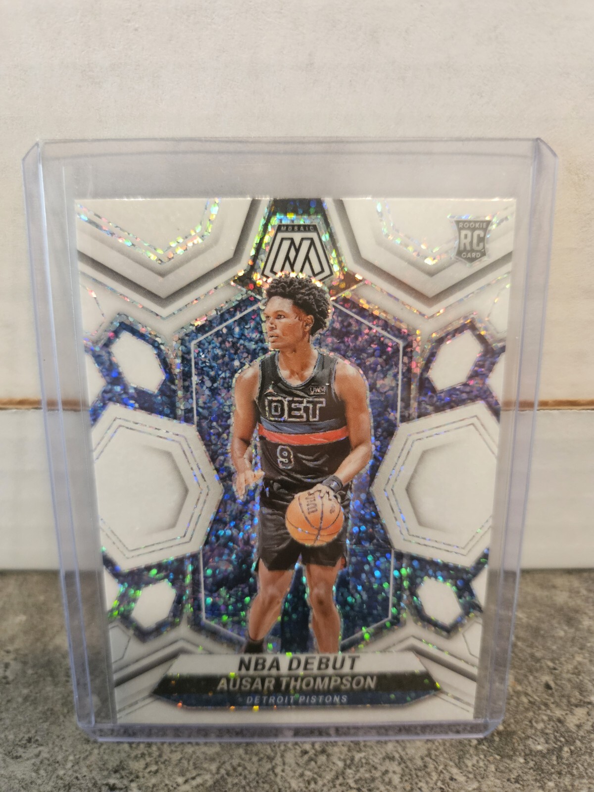 2023-24 Mosaic Basketball White Sparkle Ausar Thompson Rookie PISTONS NBA Debut