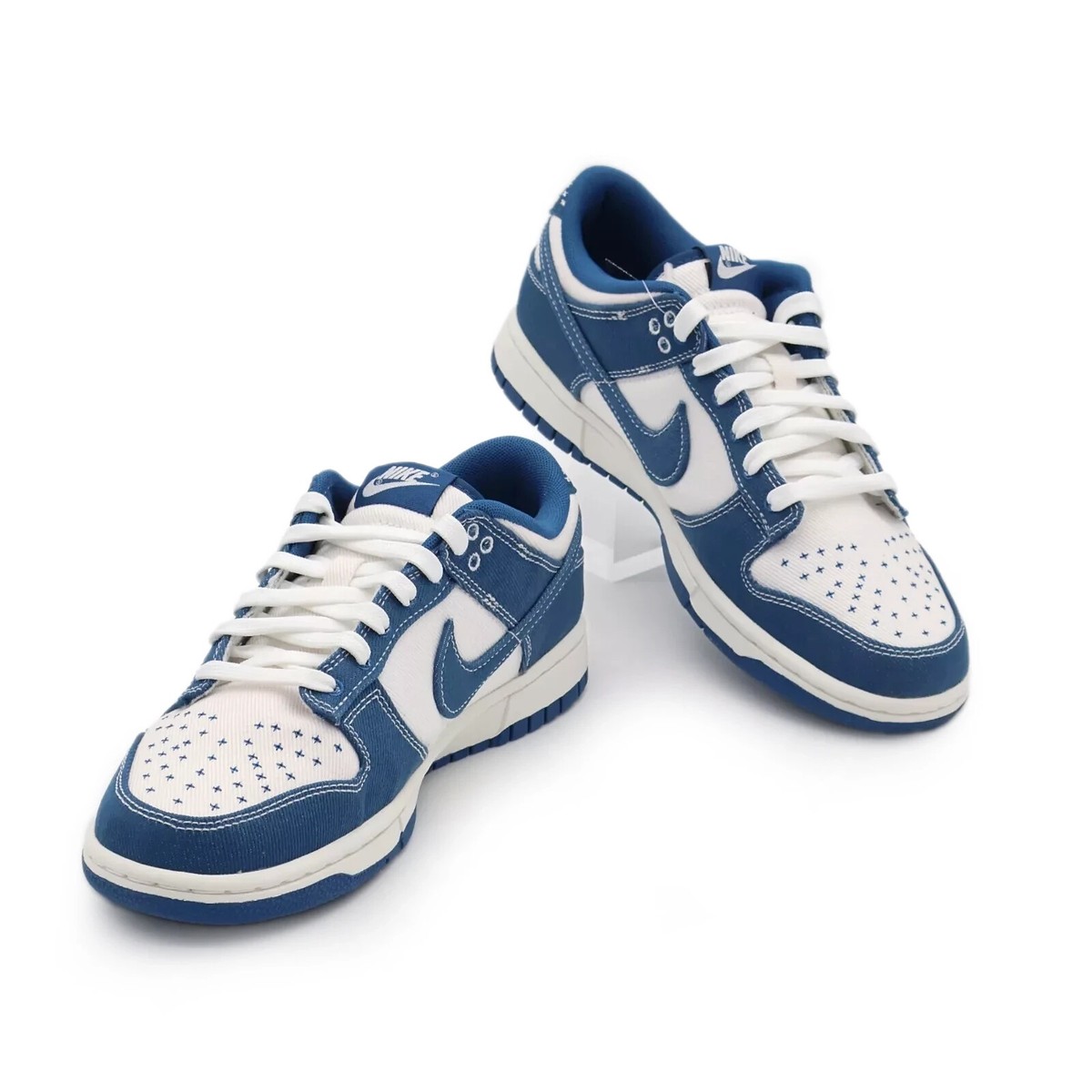 DV0834-101 Nike Dunk Low Summit White Industrial Blue Denim