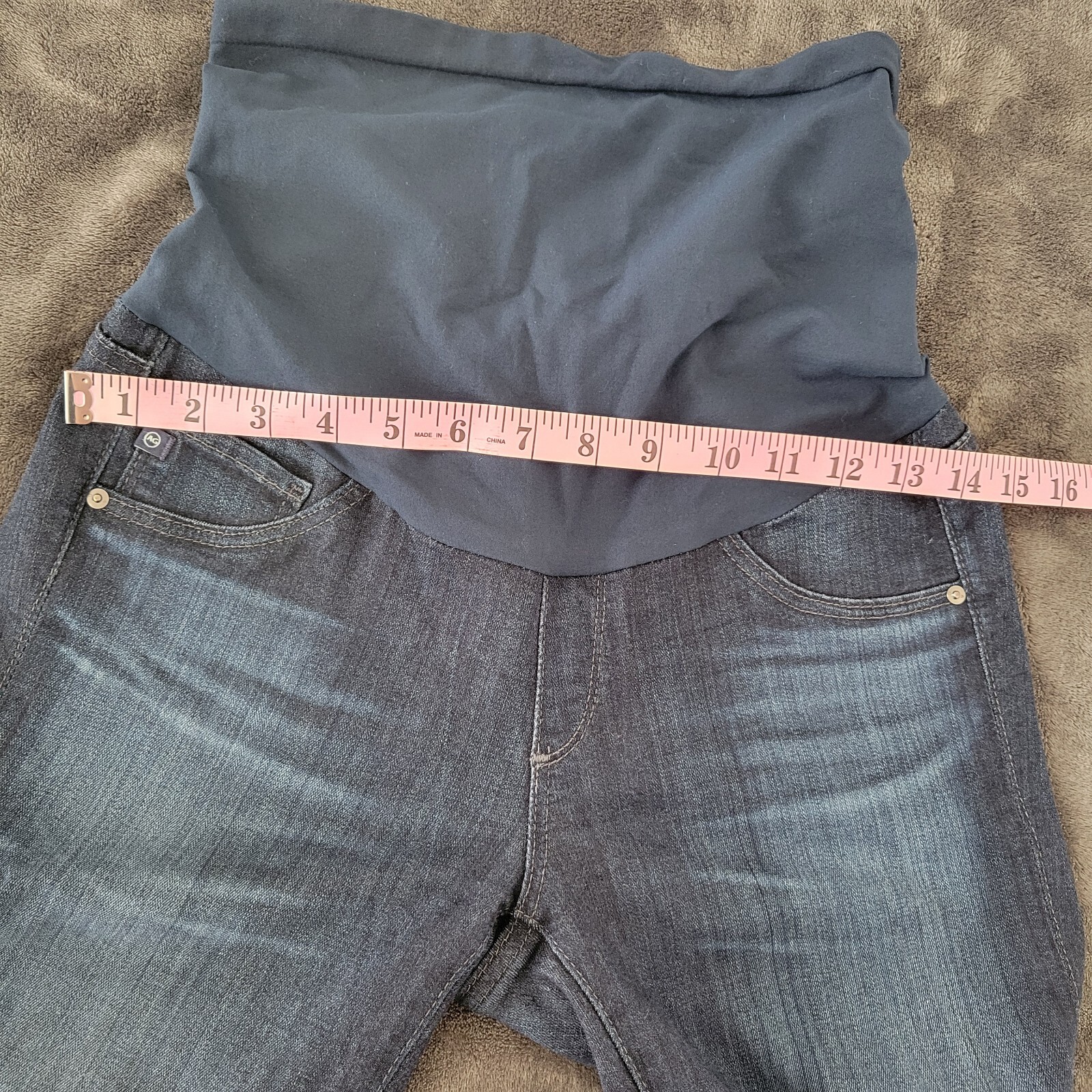 3/ $30 AG Adriano Goldschmied Maternity High Rise Ankle Jeans 27 R Dark Wash thumbnail 7
