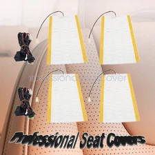 Heated Seat Kit,2 Seats 12V Universal Round Switch Seat Heater,4 Pads