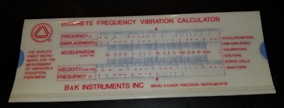 B & K Instruments Inc. Discrete Frequency Vibration Calculator