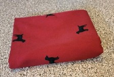 Red And Black Labrador Retriever Canvas Fabric, The Orvis Co. 60"x 50"