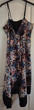 NEW Womens Black Floral Dress Size 16