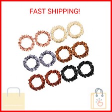 12 Pieces Small Silk Scrunchies for Hair Mini Satin Scrunchy Elastic Ponytail Ho