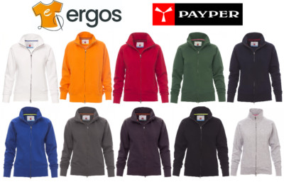 PAYPER Panama+ Lady Women's Solid Colorful Flanked Cotton Zip Sweatshirt
