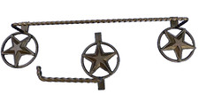 Forged Wrought Iron Towel Bar Rail Tissue Holder Western Rustic Bath Hardware