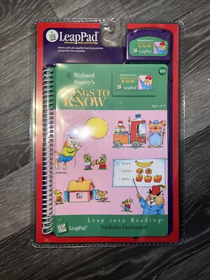 NEU & VERSIEGELT LeapPad interaktives Buch & Patrone Richard Scarrys Wissenswertes