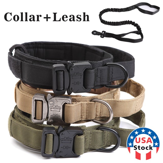 military dog collar with handle