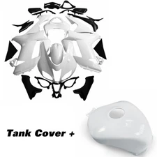 Unpainted White Fairing Kit W/Gas Tank Cover For Kawasaki Ninja ZX6R 2007-2008