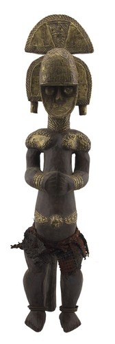 Large statue of Kota guardian of reliquaries Bwete feminine spirit Gabon 74cm 16628 - Picture 1 of 7