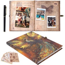 New My Adventure Book 124 Pages 9.4  8.3 Inch Scrapbook Photo Album Retro Style