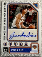 2023-24 Panini Donruss Optic - Jericho Sims #SS-SMS Signature Series (AU) Knicks