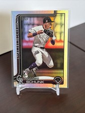 2025 Topps Series 1 Rainbow Foil RC #196 Aaron Schunk Colorado Rockies