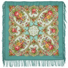 Pavlovo Posad Wolltuch 89x89 cm 1641-11 Wollschal Schal Tuch Trachtentuch
