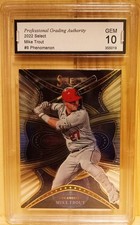 2022 Panini Select Phenomenon Mike Trout #P6 PGA Graded 10 Gem Mint