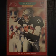 Vintage Football Card-1989 Pro Set Bo Jackson #185 Los Angeles Raiders NFL