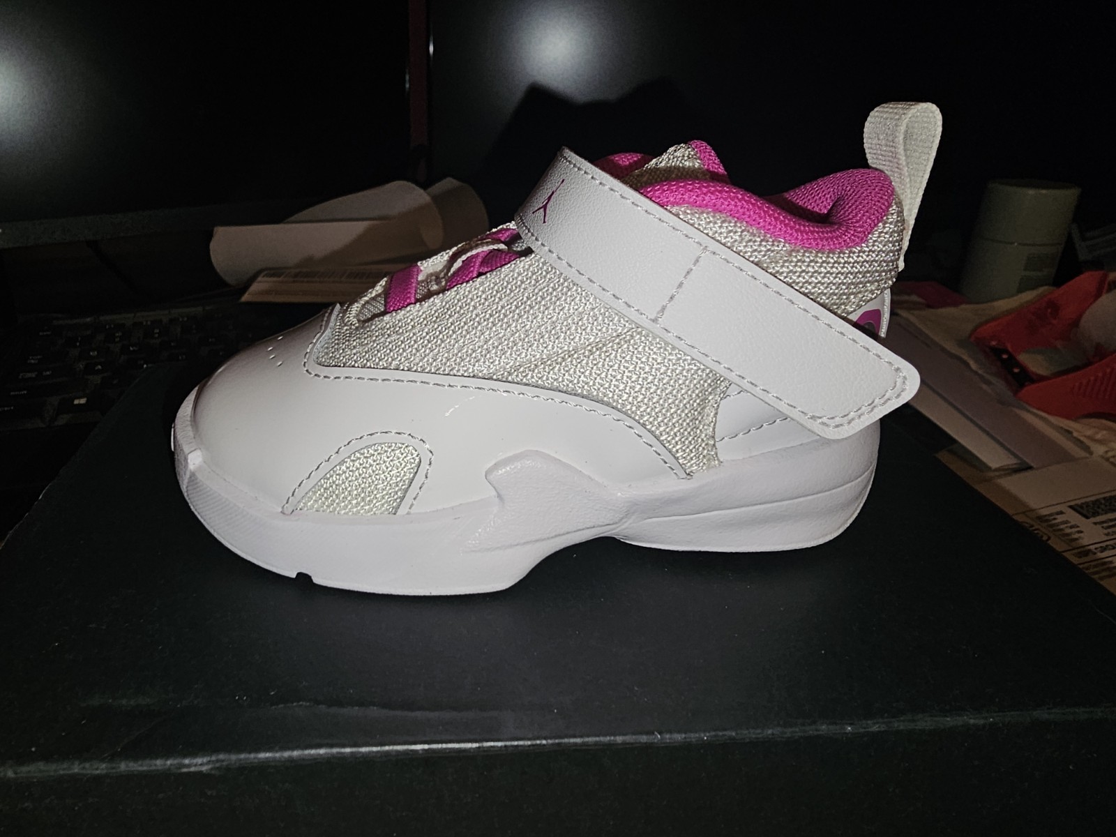 Jordan Max Aura 6 (TD) Toddler Shoes Size 10C FQ8296 160 White/Fire Pink-image