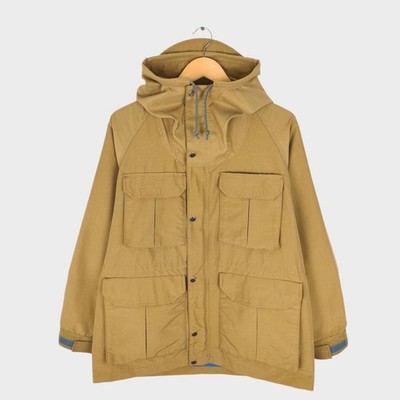 BEAMS PLUS Herren Bergparka Jacke braun 60/40 Baumwolle Nylon Kapuze - Größe M