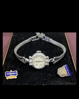 Rare 1950 s Walgreen Employee Service 2 Pins & LADY ELGIN watch Marked 14 K
