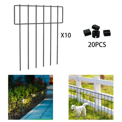10x Deko Gartenzaunfelder Gartenzaun mit Anschlussschnallen Tier