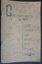 1951 Chevrolet Truck Operators Manual Light Medium Heavy Duty
