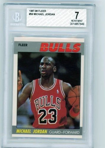 1987-88 Fleer #59 Michael Jordan BGS 7 NM-2nd Year Bulls HOF