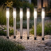 Steckleuchte Solarlampe AußEnleuchte Edelstahl Led Wegeleuchte Erdspieß 6Er Set