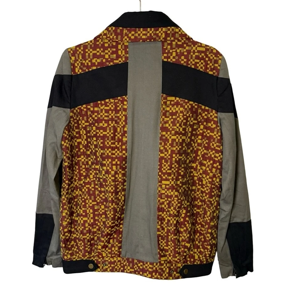 L.A.M.B. Chaqueta utilitaria By Gwen Stefani en gris, negro y marrón talla 4 Y2K Moto Foto 2 de 4