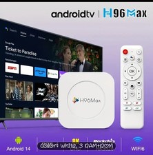 Android 14 Smart TV Box H96 Max Media Player  4K/8K  4GB 128GB 2025 Quad Core