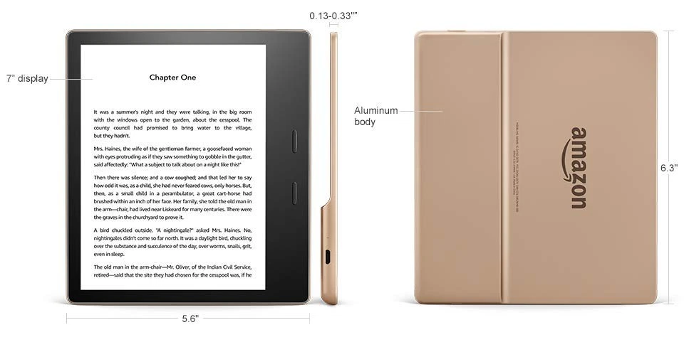 Amazon Kindle Oasis 10th Gen 32GB 7" Wi-Fi Waterproof With Warm Light Gold - Image 2 of 4