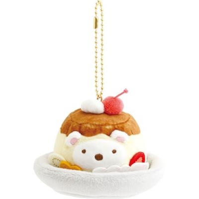MV46301 Sumikko Gurashi Fruit Parlor Mascot Keychain Shirokuma Pudding a la mode