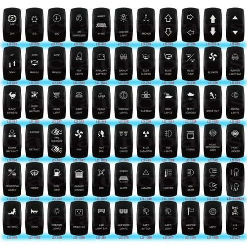 Rocker Switch Cover Replaced Laser Etched Cap ONLY Car Marine Boat Waterproof