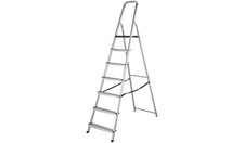 Werner 7 Tread High Handrail Step Ladder Aluminium 150kg Capacity