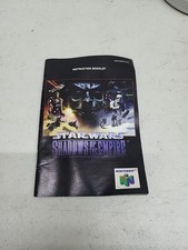 NINTENDO 64 N64 STAR WARS SHADOWS OF THE EMPIRE AUTHENTIC MANUAL