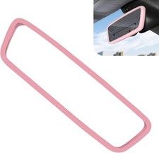Silicone Rear View Mirror Cover Protector Frame for Tesla Model 3 Color: pink