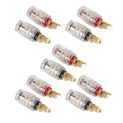 10pcs Gold Plated Lautsprecher Verstärker Terminal Binding Post Banana Jack CU