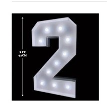 Giant 3ft Markee LED Light Up Number 2