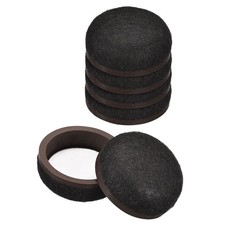 20Pcs Furniture Sliders 1 1/4" - Formed Felt Round Sliding Pads Black