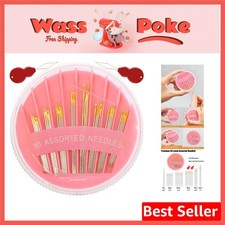 Beautiful Craft Needle Set - 30 Assorted Hand Sewing Needles with Easy Threaders