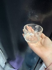 Used Clear Glass Coffee Mug Tea Cup with Hand...