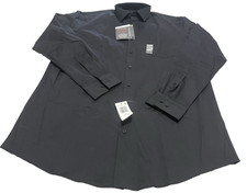 Van Heusen Everyday Defense Tall Fit Dress Shirt Men Size 16 1/2 Black Stretch