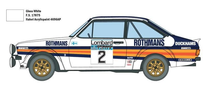 ITALERI 1/24 FORD ESCORT RS1800 MK.II LOMBARD RAC RALLY - Immagine 3 di 3