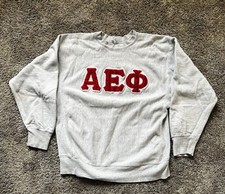 Vintage 80s 90s Alpha Epsilon Phi USA Sweatshirt Crewneck Champion Reverse Weave