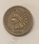 1859 CN Indian Head Cent Fine / VF Details - C9932