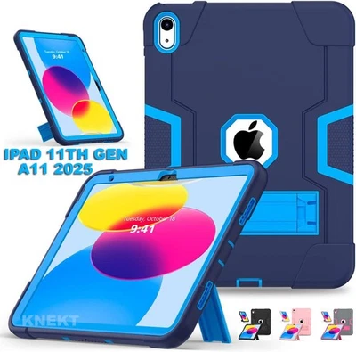 KNEKT Heavy Duty Shockproof Kids Stand Cover Case For Apple iPad 11th Gen A16 2025