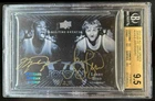 2013-14 Upper Deck All Time Greats Michael Jordan Larry Bird Auto #/23 BGS 9.5