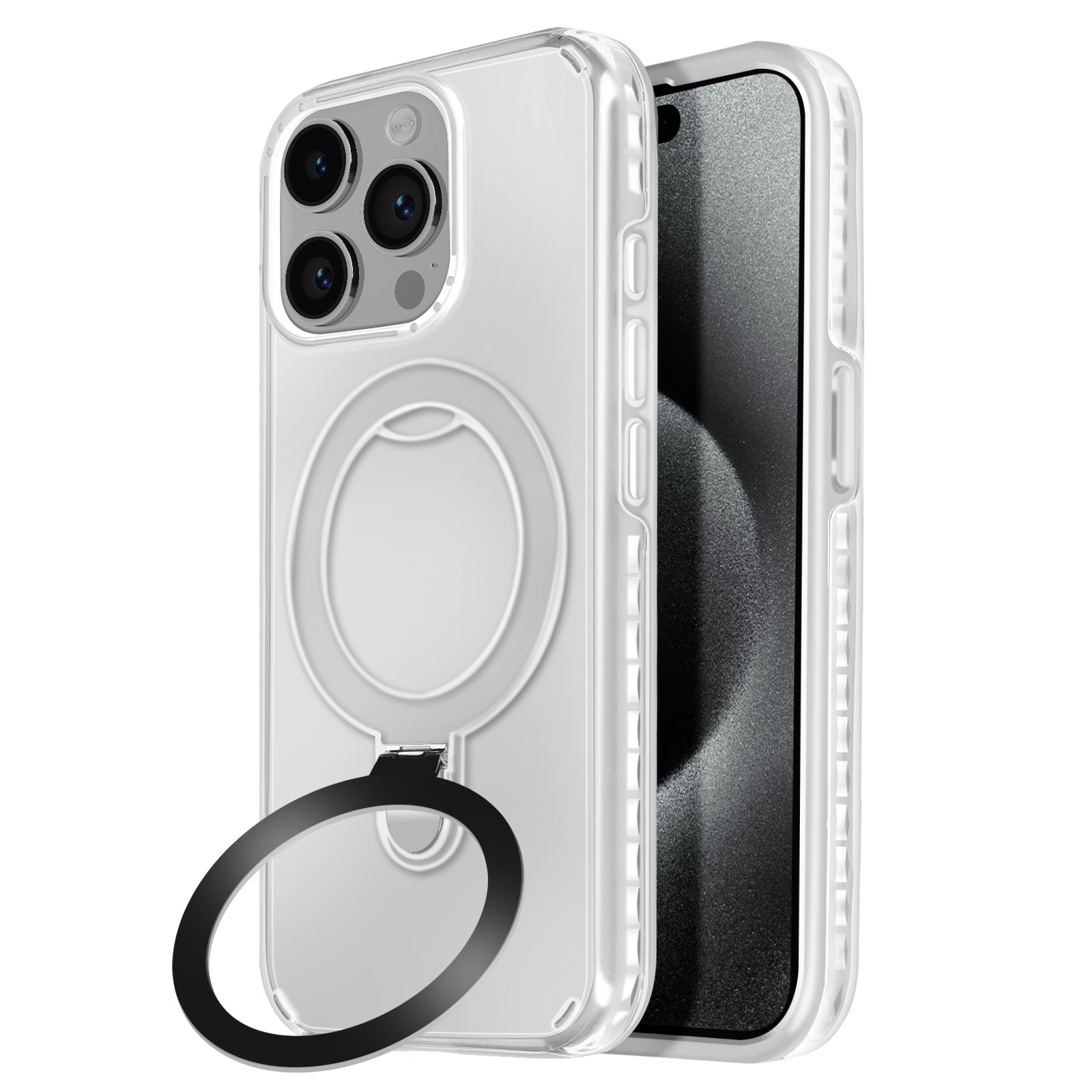 Coque iPhone 15 Pro Max antichoc à béquille intégrée pour mains libres
