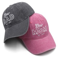 Mom and Dad Hats Est 2025 New Mom Dad Gifts Embroidered Mom Dad Hats Adjustab...