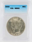 1922 Peace Silver Dollar ICG MS65 S$1 Philadelphia Minted No Reserve